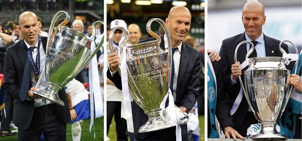 Zinedine Zidane s trofejami