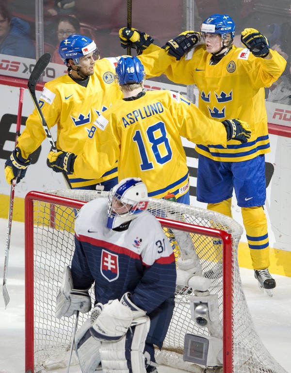 Gólové oslavy švédskych hokejistov
