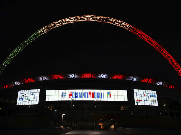 Wembley v talianskych farbách